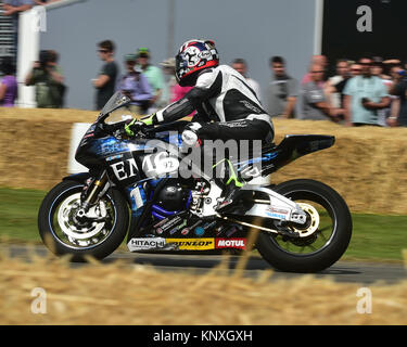 John McGuinness, Honda, Goodwood FoS 2015, 2015, Classic, Unterhaltung, furchtlos, Festival der Geschwindigkeit, Flach heraus, FoS, FoS 2015 Goodwood, Goodwood, Gute Stockfoto