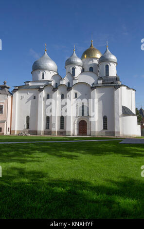 St. Sophia Kathedrale, Kreml, UNESCO-Weltkulturerbe, Weliki Nowgorod, Novgorod oblast, Russland Stockfoto