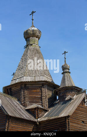 Kirche der Geburt der Heiligen Jungfrau, Vitoslavlitsy Museum für Holzarchitektur, Weliki Nowgorod, Novgorod oblast, Russland Stockfoto