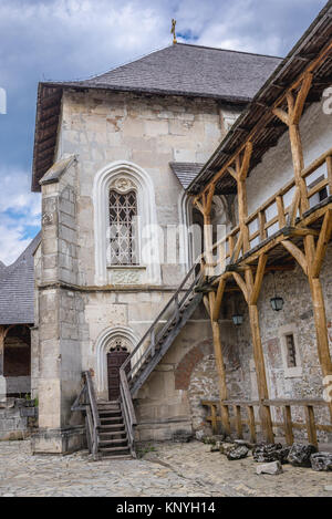 Kirche von Festung in Khotyn, Stadt in der Oblast Czernowitz der westlichen Ukraine Stockfoto