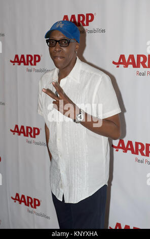 MIAMI BEACH, FL - 15. Mai: Arsenio Hall kommen an der AARP Superstar Contest 2015 im Miami Beach Convention Center am 15. Mai 2015 Menschen: Arsenio Hall Stockfoto