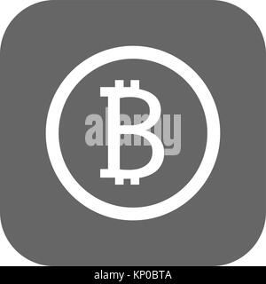 Bitcoin zeichen Symbol für Internet Geld. Crypto Währungssymbol und Münze Bild für die Verwendung im Web Projekte oder mobile Anwendungen. Sichere Blockchain cryptocurrency. Isolierte Vector Illustration. Stock Vektor
