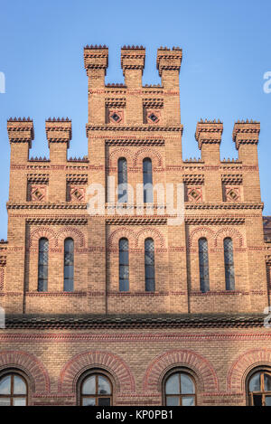 Details der Hauptgebäude von Czernowitz National University (ehemalige Residenz der Bukowiner und dalmatinische Metropoliten) in Czernowitz, Ukraine Stockfoto