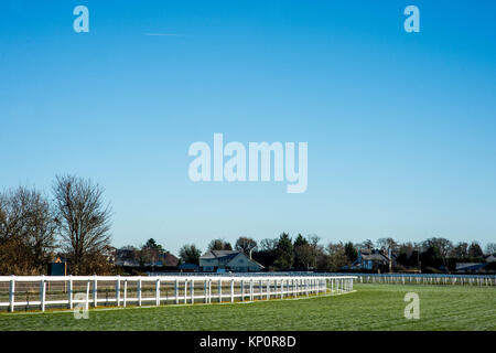 Epsom Pferderennen Kurs an Tattenham Ecke Home Der epsom Derby Stockfoto