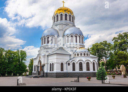 Orthodoxe Kathedrale des heiligen Alexander Newski in Kamjanez-podilskyj Stadt in der westlichen Ukraine Stockfoto