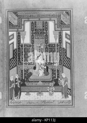 Die Ehe von Khusrau und Shirin, Folio 104 von einem khamsa (Quintett) von Nizami MET 18538 Ehe von Khusrau und Shirin, Folio 104 von einem khamsa (Quintett) von Nizami MET 18538 / 446602 Stockfoto