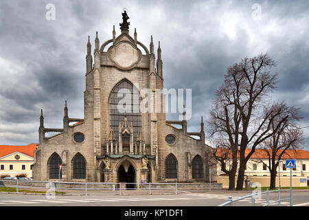 Kathedrale der Himmelfahrt Mariens aus 1282, Sedlec, UNESCO, Kutna Hora, Südböhmen, Tschechische Republik Stockfoto