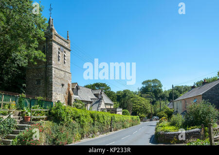 St. petrocs Kirche im Dorf Little Petherick, Cornwall, England, Großbritannien. Stockfoto