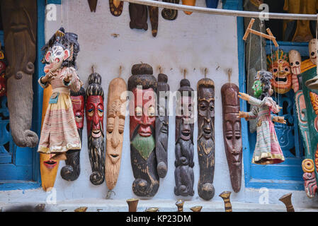 Masken für Verkauf, Kathmandu, Nepal Stockfoto