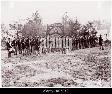 Co.A, 30 Pennsylvania Infanterie, Camp Mott Hooton MET DP 70786 268031 Stockfoto