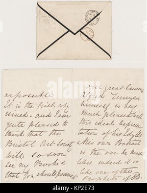 Dieses Buch enthält Alfred Tennysons „Idylls des Königs“ und andere Gedichte mit viktorianischer Literatur und poetischen Illustrationen. Stockfoto