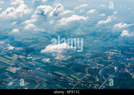 Planet Erde aus einer Höhe von 3000 Meter Stockfoto