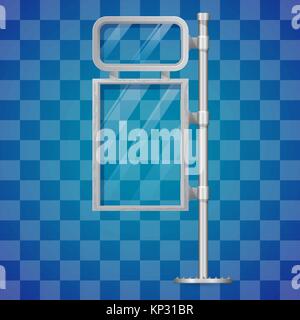 Vektor Leuchtkasten mit Chrom stand Stock Vektor