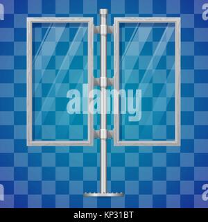 Vektor Leuchtkasten mit Chrom stand Stock Vektor