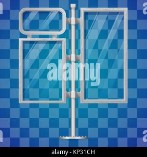 Vektor Leuchtkasten mit Chrom stand Stock Vektor