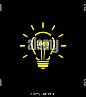 Vektor Lampensymbol mit Konzept der Idee. Brainstorming/Idee Abbildung. Stock Vektor