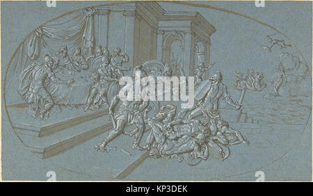 Kampf zwischen Perseus und Phineus im Palast der Cephus MET DP 802343 348089 Stockfoto