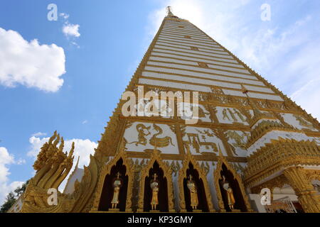 Ein Bienenstock der wilden Bienen können auf dem Gelände des Wat Phra That Nong Bua stupa gefunden werden. Stockfoto