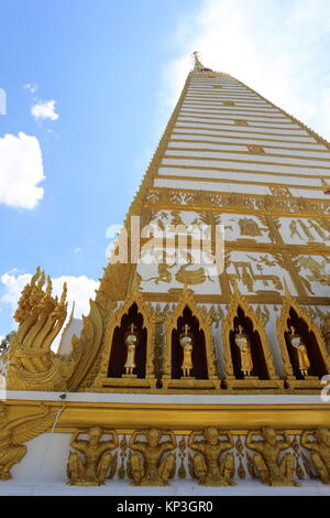 Ein Bienenstock der wilden Bienen können auf dem Gelände des Wat Phra That Nong Bua stupa gefunden werden. Stockfoto