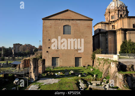 Italien, Rom, Forum Romanum, Curia Julia Gebäude, altes römisches senat Stockfoto