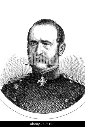 Rudolf Ferdinand von Kummer, April 11, 1816 - Mai 3, 1900, war ein preußischer Offizier, zuletzt General der Infanterie, Deutsch-französische Kampagne von 1870, der Zeit des Deutsch-Französischen Krieges oder der deutsch-französische Krieg, Deutsch-Franzoesischer Krieg, 1870-1871, digitale Verbesserte Reproduktion eines original Holzschnitt von 1871 Stockfoto