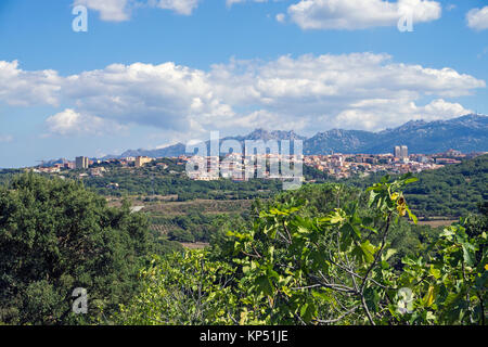 Blick auf die stadt Tempio Pausania, Olbia-Tempio, Gallura, Sardinien, Italien, Mittelmeer, Europa Stockfoto