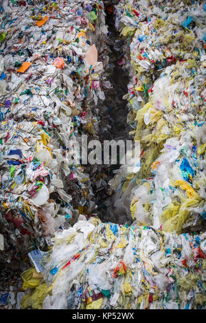 Sortieren Seite für recyceltes Material, Frankreich. Stockfoto