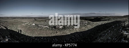 Arbor Low neolithisches Henge und Stone Circle im Peak District, Derbyshire, Großbritannien Stockfoto