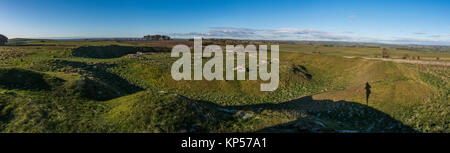 Arbor Low neolithisches Henge und Stone Circle im Peak District, Derbyshire, Großbritannien Stockfoto