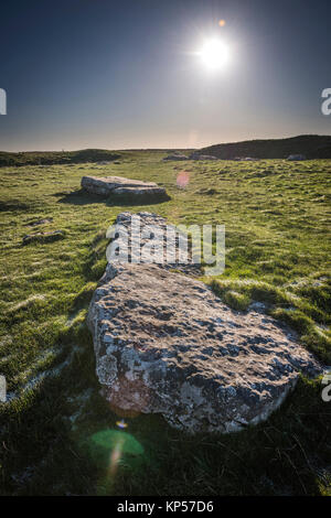 Arbor Low neolithisches Henge und Stone Circle im Peak District, Derbyshire, Großbritannien Stockfoto