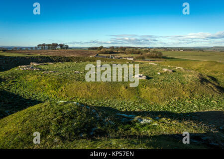 Arbor Low neolithisches Henge und Stone Circle im Peak District, Derbyshire, Großbritannien Stockfoto