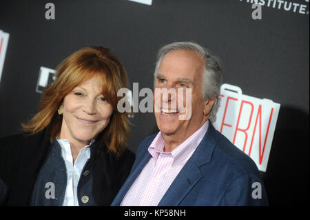 NEW YORK, NY - 21. SEPTEMBER: Stacey Weitzman, Henry Winkler besucht "Intern" New York Premiere im Ziegfeld Theatre am 21. September 2015 in New York City. Personen: Stacey Weitzman, Henry Winkler Stockfoto