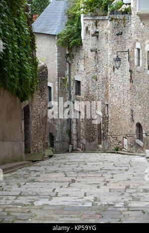 Die malerische Straße in der alten Stadt Blois. Loire-Tal, Frankreich Stockfoto
