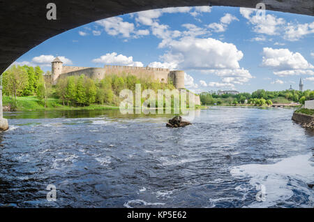 Schöne Sicht auf die Festung Iwangorod Stockfoto