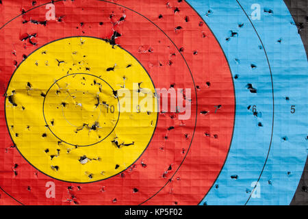 Bogenschießen Target verwendet Stockfoto