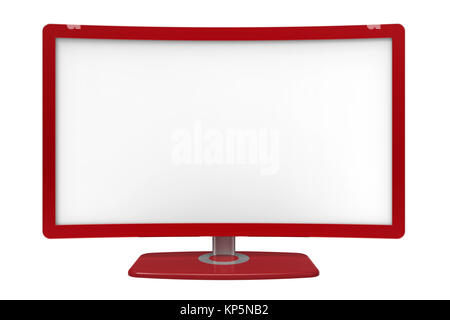 Gebogene TV-Bildschirm Stockfoto