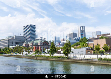 Osaka Business District in Nakanoshima Parks Stockfoto