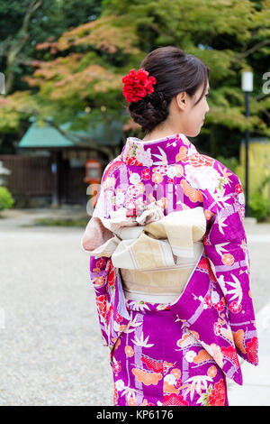 Ansicht der Rückseite des japanischen Frau Stockfoto