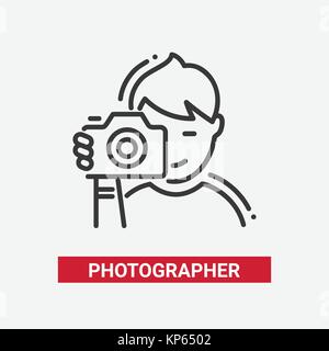 Fotograf Design einzelner isolierter Symbol Stock Vektor