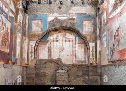 Wandmalereien in der Hochschule der Augustales (La Sede degli Augustali), Herculaneum (herculaneum), Neapel, Kampanien, Italien Stockfoto