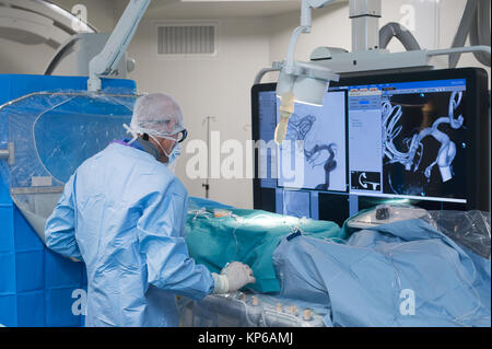 Die interventionelle Neuroradiologie Stockfoto