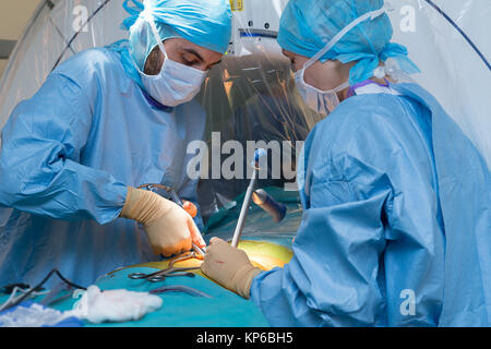 Die WIRBELSÄULENCHIRURGIE Stockfoto