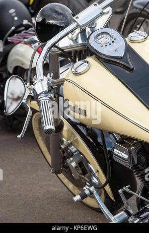 Indian Scout Motorrad. Klassische amerikanische Motorrad. England Stockfoto