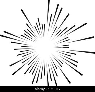 Abstract black Strahlen. Explosion Effekt. Vector Illustration Stock Vektor