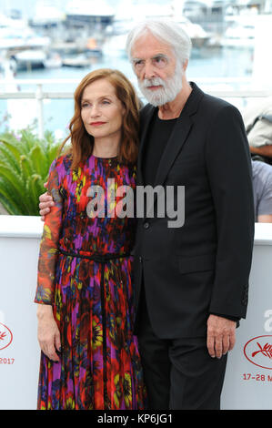 22. Mai, 2017 - Cannes Happy End photocall während des 70. Filmfestival von Cannes 2017 Stockfoto