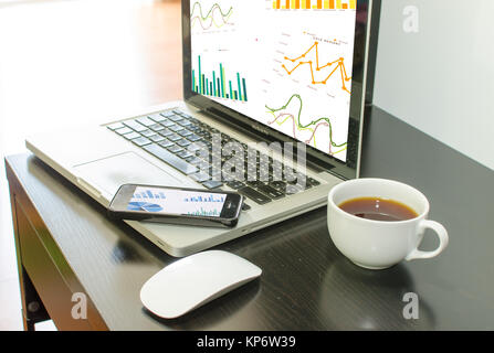 Büro-Schreibtisch Stockfoto