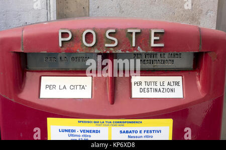 Italienische Post Box, Venedig, 2017. Stockfoto