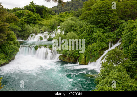 Skradinski Buk, Wasserfälle, Nationalpark Krka, Kroatien Stockfoto