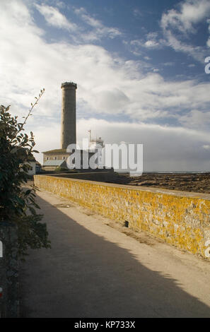 Phare d'Eckmühl, Penmarch, Finistère, Bretagne, Frankreich Stockfoto