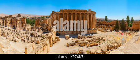 Antike Stadt Baalbek im Libanon. Panorama. Stockfoto